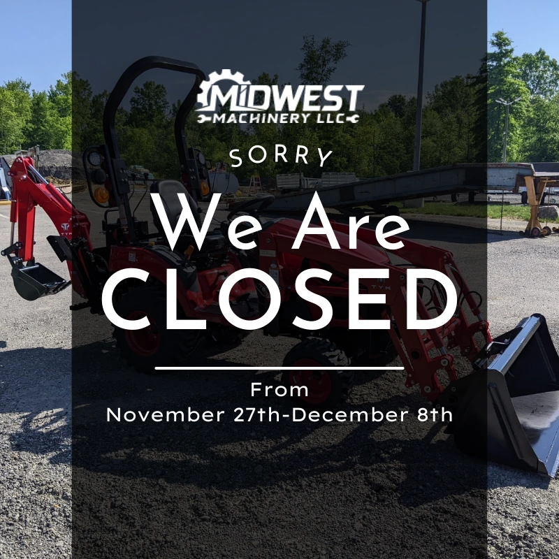 We are closed November 27th to December 8th